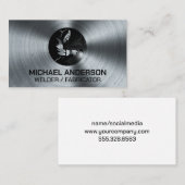 Schweißlogo | Bürstenmetall Visitenkarte (Vorne/Hinten)