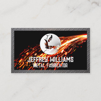 Schweißlogo | Funken | Stahl Visitenkarte