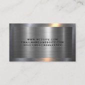 Schweißlogo | Metall gebürstet Visitenkarte (Rückseite)