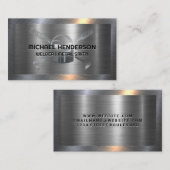 Schweißlogo | Metall gebürstet Visitenkarte (Vorne/Hinten)