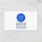 Schweißlogo, Metallarbeiter, Schweißer Visitenkarte (Vorderseite)