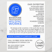 Schweißlogo, Metallarbeiter, Schweißwerbung Flyer (Vorne)