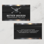 Schweißlogo | Metallische Trimm Visitenkarte (Vorne/Hinten)