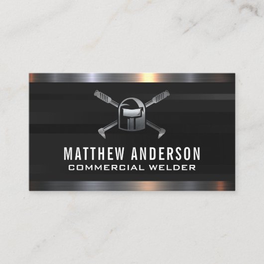 Schweißlogo | Metallische Trimm Visitenkarte (Vorderseite)