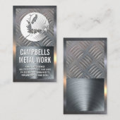 Schweißlogo | Stahl | Metallisch Visitenkarte (Vorne/Hinten)