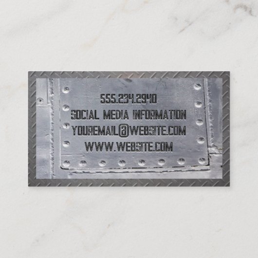 Schweißlogo | Zangen und Metalle Visitenkarte (Rückseite)