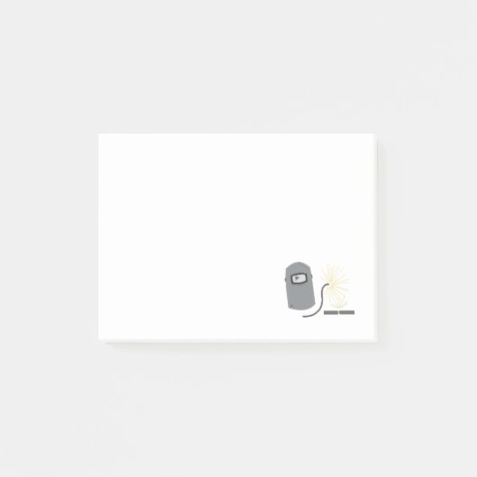 Schweißmaske und Schweißbrenner Post-it Klebezettel (Vorderseite)