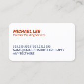 Schweißmetallschweißen Visitenkarte (Rückseite)