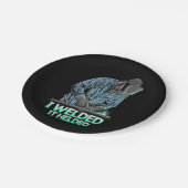 Schweißnähte Pappteller (Schrägansicht)