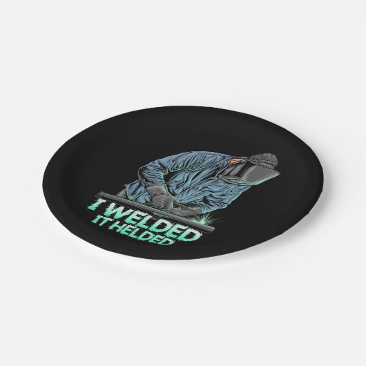 Schweißnähte Pappteller (Schrägansicht)