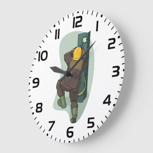 Schweißnahtplatten Große Wanduhr (Winkel)