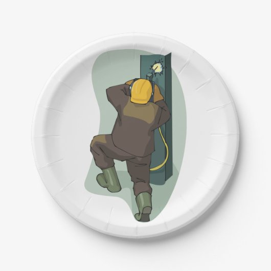 Schweißnahtplatten Pappteller (Vorderseite)