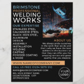 Schweißportrait, Metallarbeiter, Schweißwerbung Flyer (Vorne)