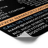 Schweißportrait, Metallarbeiter, Schweißwerbung Poster (Ecke)