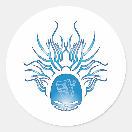 Schweißschädel Runder Aufkleber (Vorderseite)