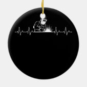 Schweißschweißen von Herzschläuchen Keramik Ornament (Hinten)