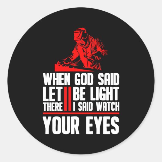 Schweißschweißen von Metallfabrikaten Runder Aufkleber (Vorderseite)