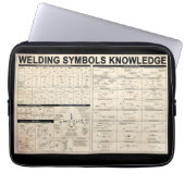Schweißsymbole - Wissensgeschenke für Schweißnähte Laptopschutzhülle (Vorderseite)