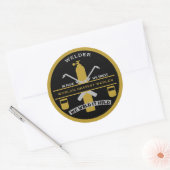 Schweißwitz-Geschenk Runder Aufkleber (Umschlag)