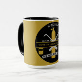 Schweißwitz-Geschenk Tasse (Vorderseite Links)