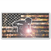 Schweißzangen und Flammen Aufkleber (Vorderseite)