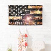 Schweißzangen und Flammen Banner (Insitu)