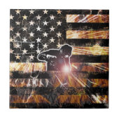 Schweißzangen und Flammen Fliese (Vorderseite)