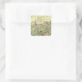 Schweiz 12 quadratischer aufkleber (Tasche)