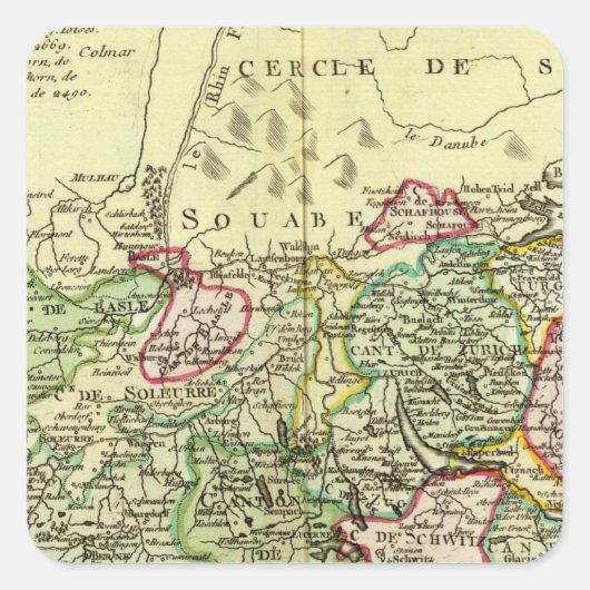 Schweiz 12 quadratischer aufkleber (Vorderseite)
