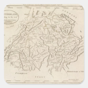 Schweiz 12 quadratischer aufkleber