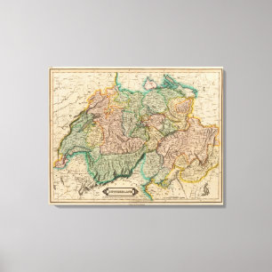Schweiz 16 leinwanddruck