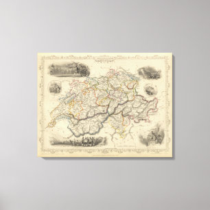 Schweiz 18 leinwanddruck