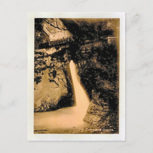 Schweiz 1908, Trummelbach Falls Postkarte (Vorderseite)