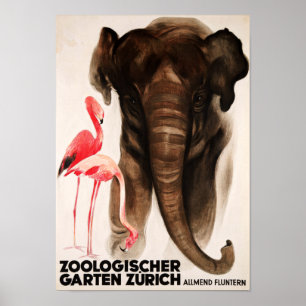 " Schweiz: 1929/heute Zürich - Zoologischer Garten Poster