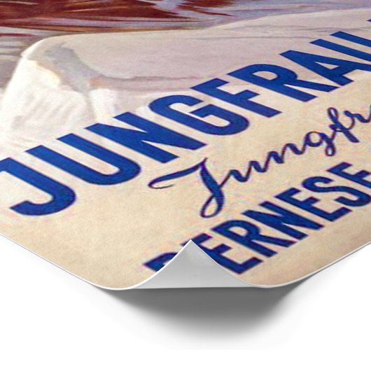 " Schweiz: 1936 Berner Oberland - Jungbahn Reise Poster (Ecke)