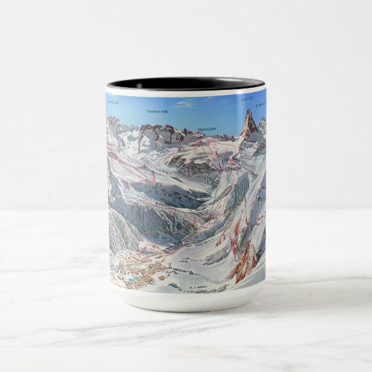 " Schweiz: 1970er/heute Wallis - Zermatt Panorama Tasse (Zentrum)