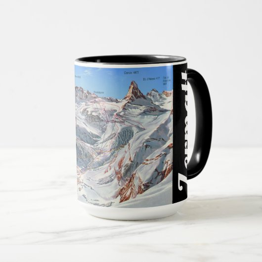 " Schweiz: 1970er/heute Wallis - Zermatt Panorama Tasse (VorderseiteRechts)