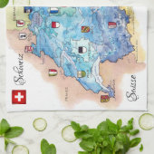 " Schweiz: 2021/heute - 26 Kantone Geschirrtuch (Gefaltet)