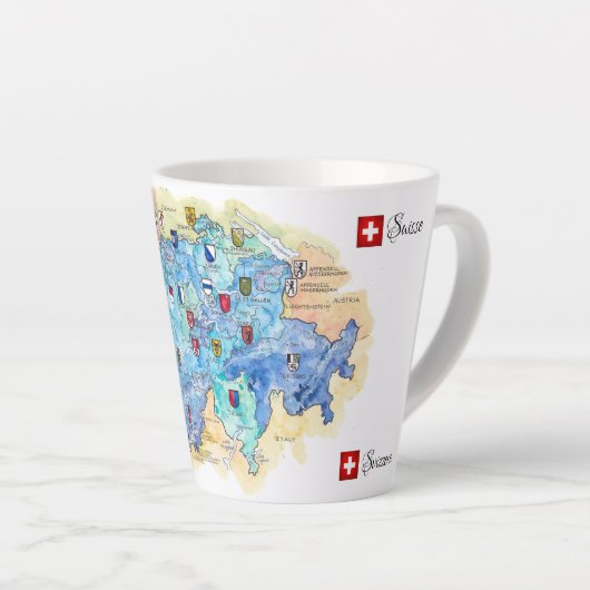 " Schweiz: 2021/heute - 26 Kantone  Milchtasse (Rechte Ecke)