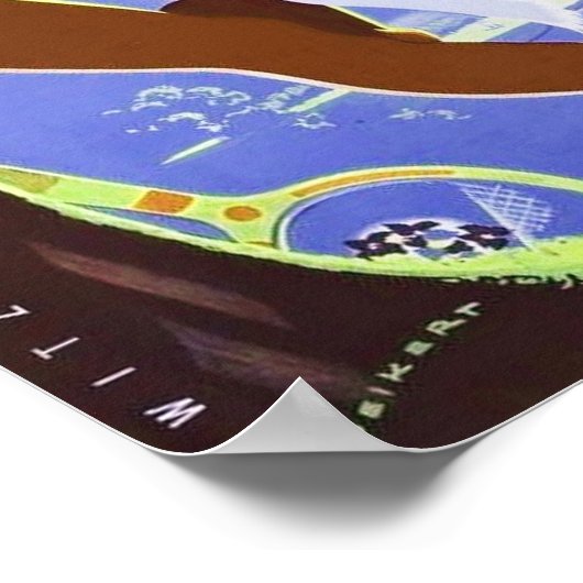 " Schweiz: 2021/heute Bern - Wengen Männl. Reise Poster (Ecke)