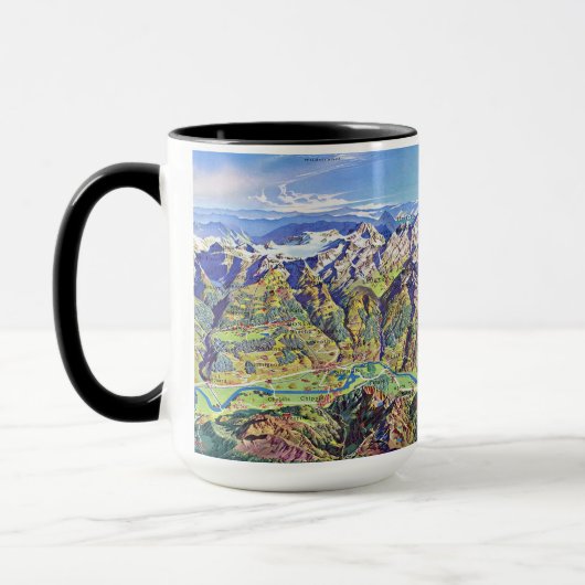 " Schweiz: 2021/heute Kt. Wallis - Panoramakarte Tasse (Links)