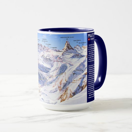 " Schweiz: 2021/heute - Zermatt/Matterhorn Panorma Tasse (VorderseiteRechts)