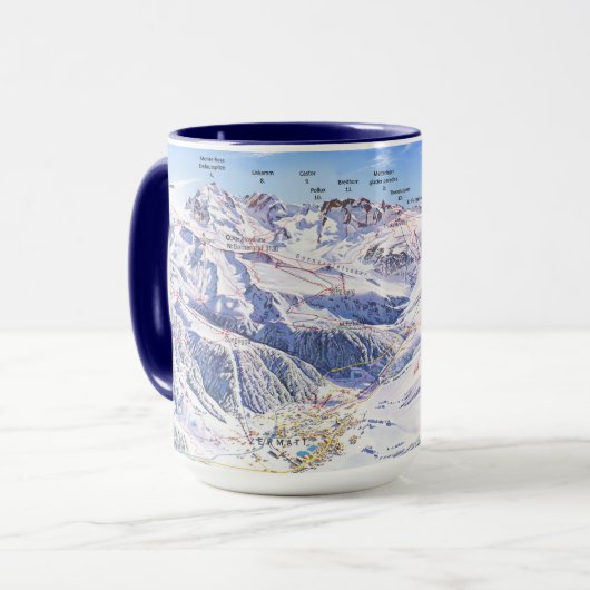 " Schweiz: 2021/heute - Zermatt/Matterhorn Panorma Tasse (Vorderseite Links)