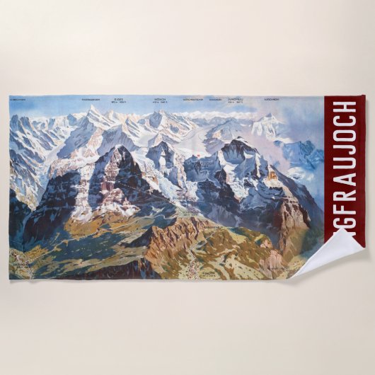 " Schweiz: 2021 - Jungfraujoch Panorama ... Tasse Strandtuch (Vorderseite)