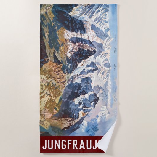 " Schweiz: 2021 - Jungfraujoch Panorama ... Tasse Strandtuch (Vorderseite)