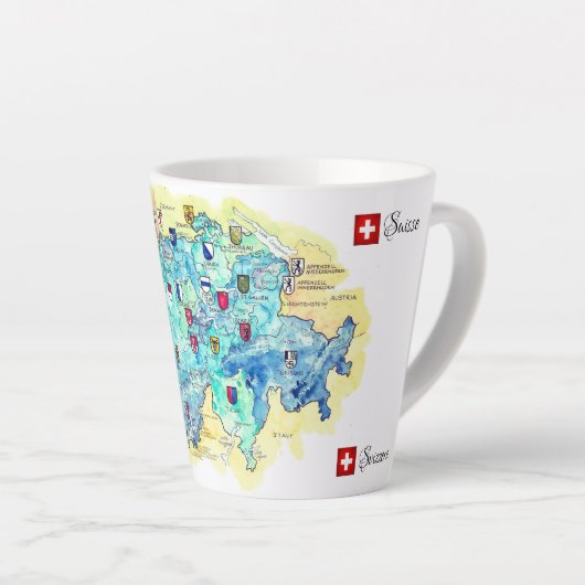 " Schweiz: 2022/heute - 26 Kantone... Milchtasse (Rechte Ecke)