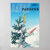 " Schweiz: 2022/heute - Davos Parsenn Winter Reise Poster (Vorne)