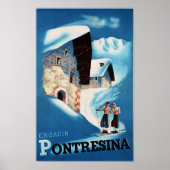 " Schweiz: 2022/heute Engadin - Pontresina Winter Poster (Vorne)
