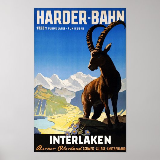 " Schweiz: 2022/heute Interlaken - Harder Bahn ... Poster (Vorne)