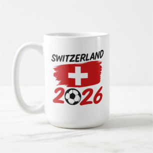 Schweiz 2026 Fußball-Fan-Ausrüstung Anhänger Kaffeetasse